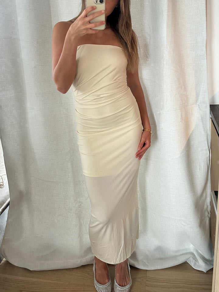 Bandeau-Kleid – gebrochenes Weiß