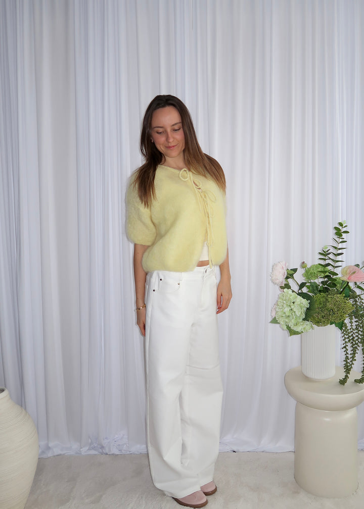 Lulu Mohair Cardigan - Yellow