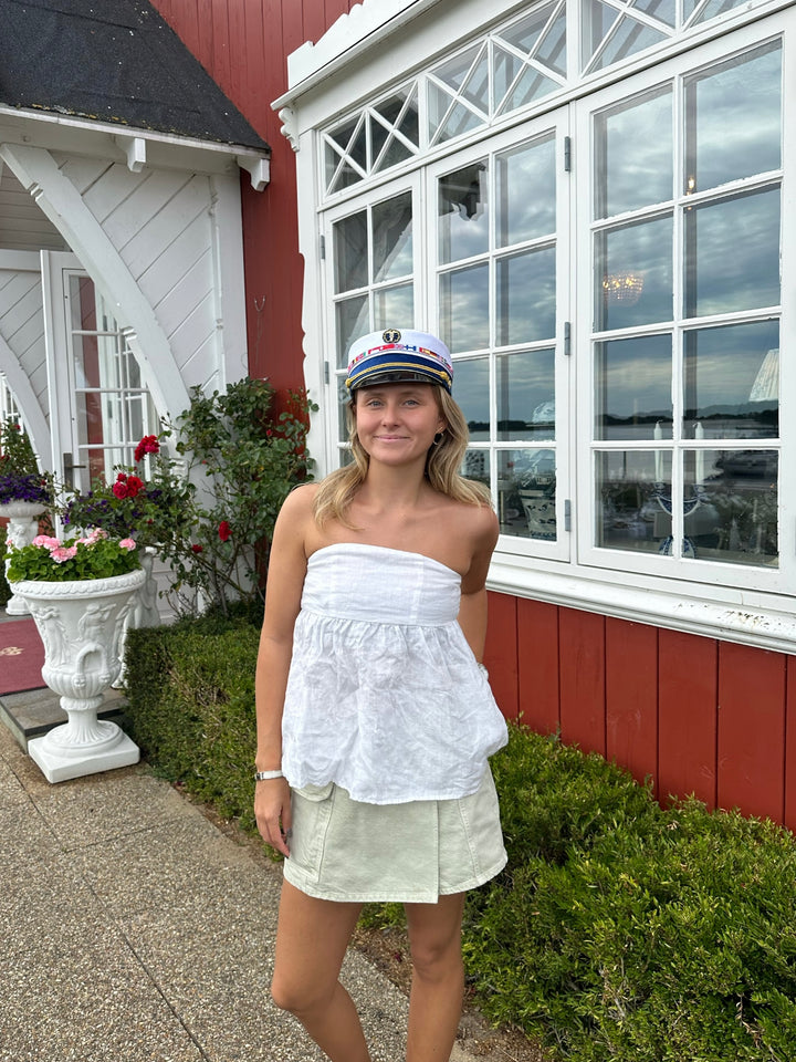 Leinenoberteil – Weiß