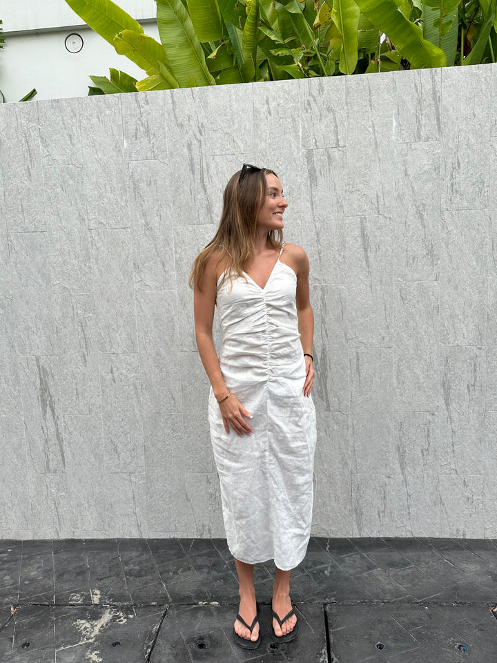 Fiona Leinenkleid – Weiß