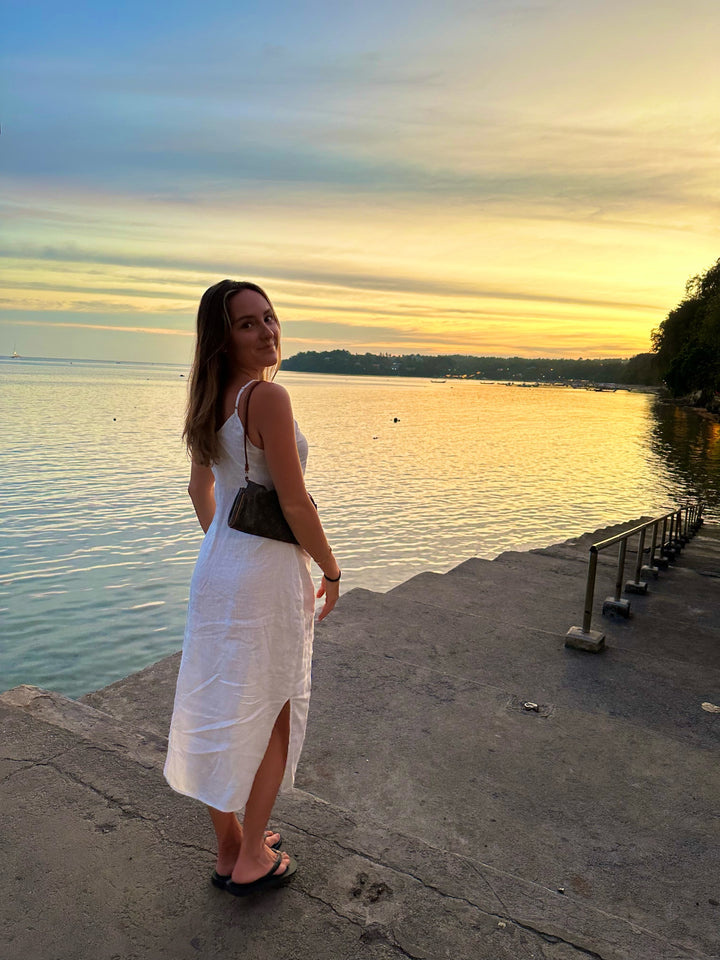 Fiona Leinenkleid – Weiß