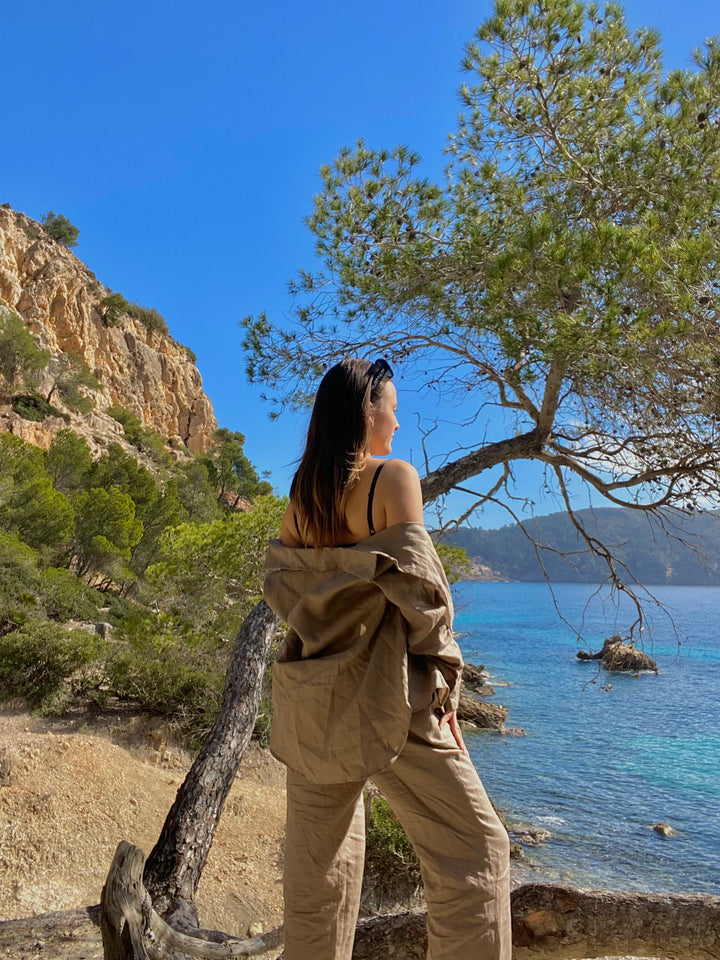 Leinenhemd goldbraun