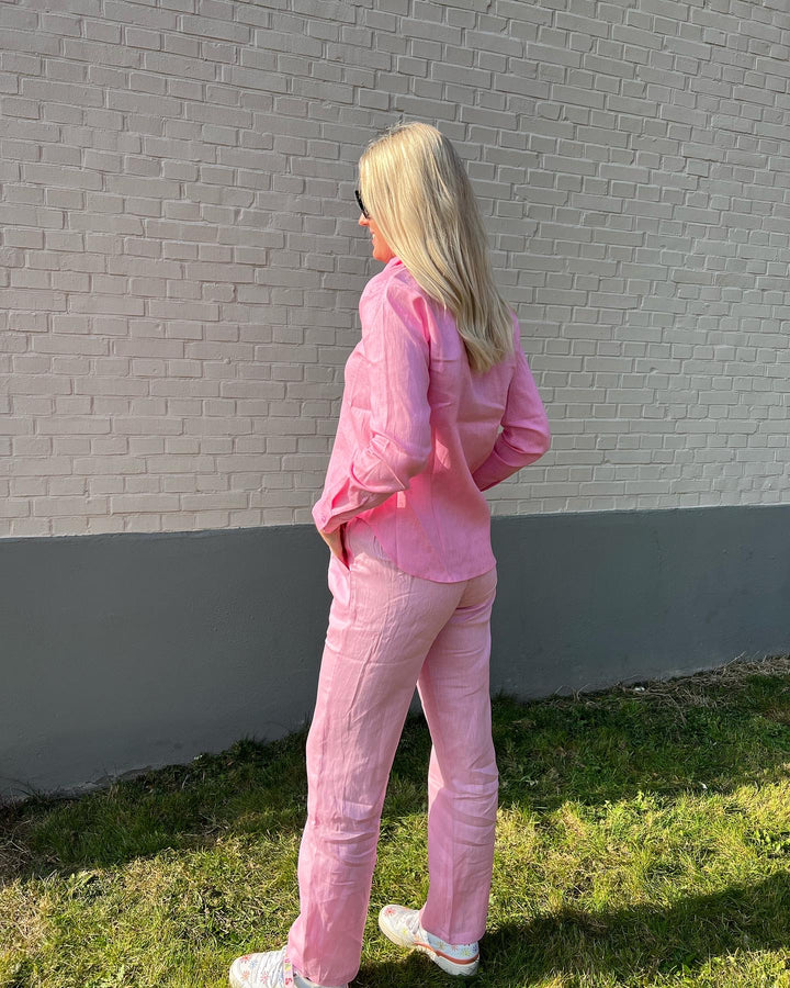 Flachshose rosa