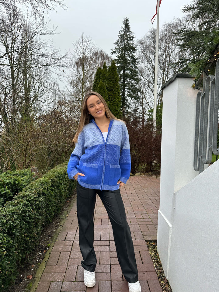 Reißverschlusspullover Blau