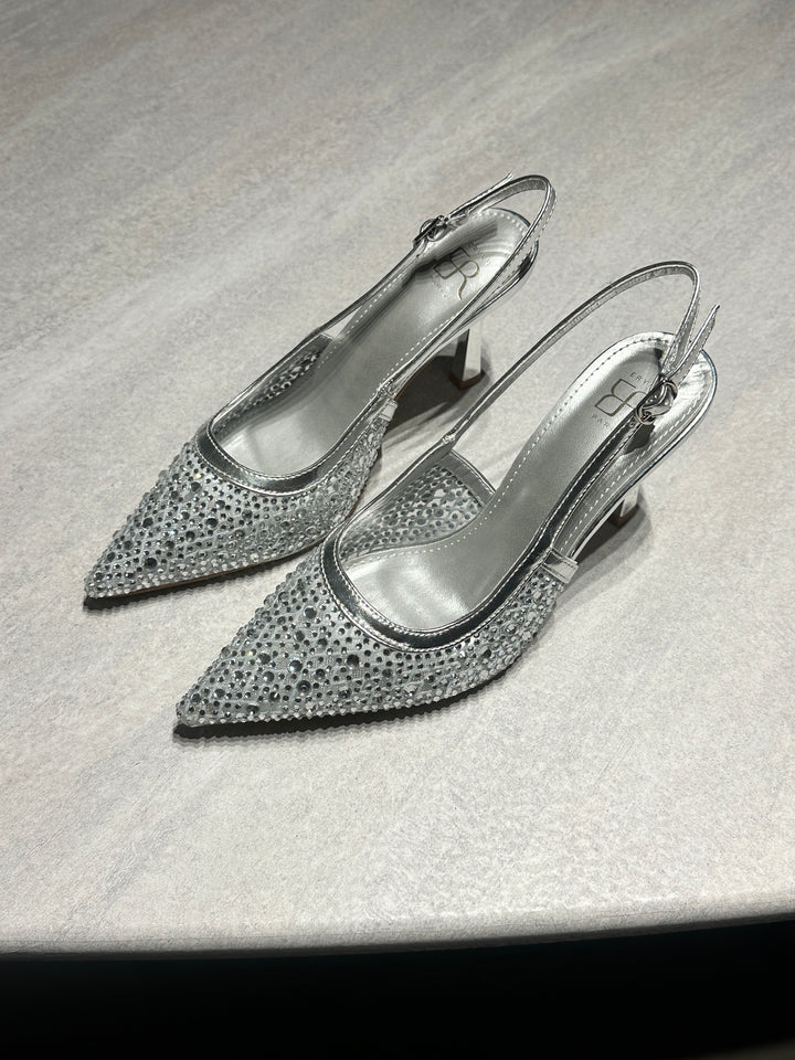 Slingback stilettos - Silver