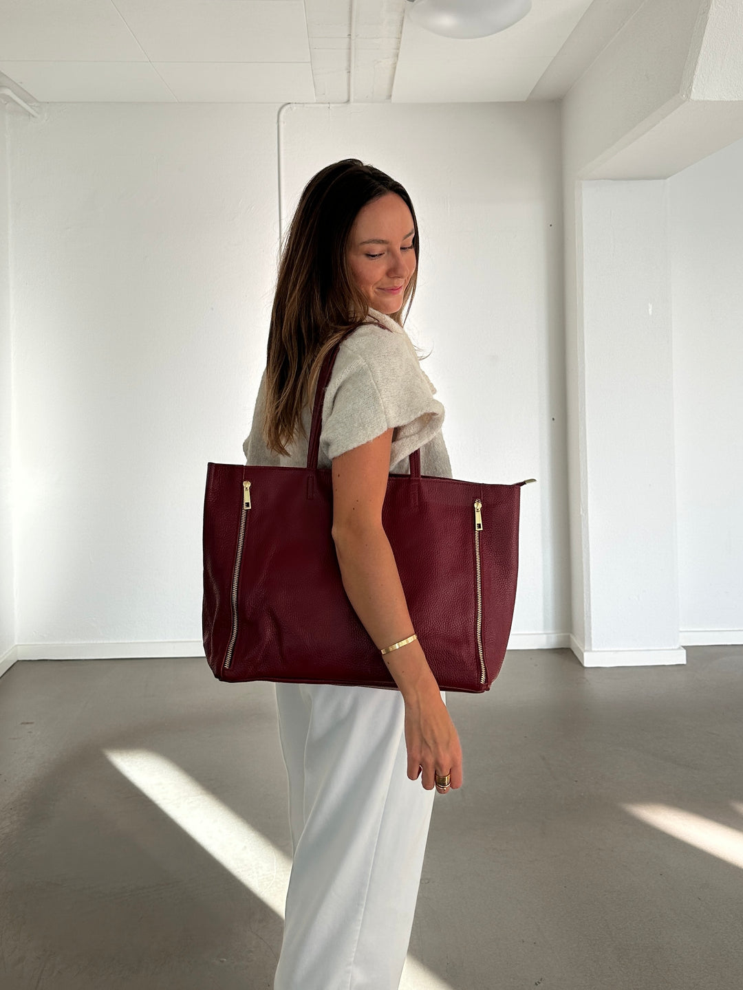 Zipper tote - Burgundy