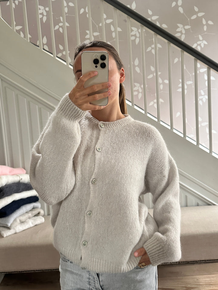 Alpaca cardigan - Beige